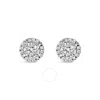 HAUS OF BRILLIANCE HAUS OF BRILLIANCE 10K WHITE GOLD 1.00 CTTW DIAMOND HIDDEN HALO STUD EARRING (H-I COLOR