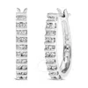 Haus Of Brilliance 10k White Gold 1.0 Cttw Alternating Diamond "u" Hoop Earrings (i-j Color In White