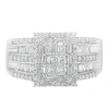 Haus Of Brilliance 10k White Gold 1.0 Cttw Diamond Cluster Ring In White