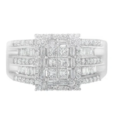 Haus Of Brilliance 10k White Gold 1.0 Cttw Diamond Cluster Ring