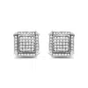 Haus Of Brilliance 10k White Gold 1.0 Cttw Diamond Composite With Halo Stud Earrings In White