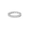 Haus Of Brilliance 10k White Gold 1.0 Cttw Princess Cut Diamond Double Row Eternity Band Ring In White