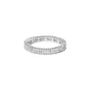 Haus Of Brilliance 10k White Gold 1.0 Cttw Princess Cut Diamond Double Row Eternity Band Ring (i-j C In White