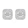 Haus Of Brilliance 10k White Gold 1.00 Cttw Diamond Composite And Halo Stud Earrings (i-j Color In White