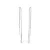 Haus Of Brilliance 10k White Gold 1/10 Cttw Diamond Threader Earrings In White