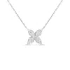 Haus Of Brilliance 10k White Gold 1/2 Cttw Brilliant Round Diamond Marquise Shaped 4 Leaf Clover Adjustable 16-18" Inch In White