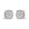 Haus Of Brilliance 10k White Gold 1/2 Cttw Diamond Cushion Shaped Composite Stud Earrings In Metallic