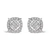 Haus Of Brilliance 10k White Gold 1/2 Cttw Diamond Cushion Shaped Composite Stud Earrings (i-j Color In White