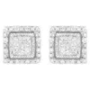 Haus Of Brilliance 10k White Gold 1/2 Cttw Invisible Set Princess-cut Diamond Square Stud Earring In White