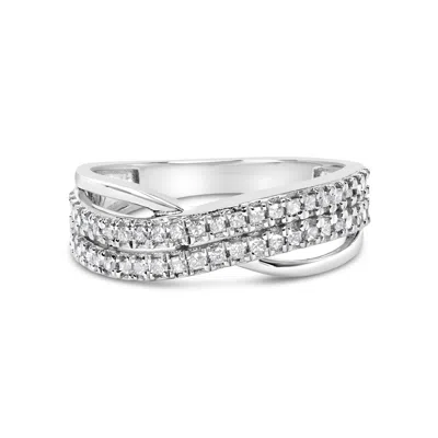 Haus Of Brilliance 10k White Gold 1/2 Cttw Princess Diamond Split Shank Band Ring