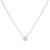 Haus Of Brilliance 10k White Gold 1/3 Carat Round-cut Diamond Modern Bezel-set Solitaire 16"-18" Pen In White