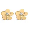 Haus Of Brilliance 10k Yellow Gold 1/3 Cttw Lab Grown Diamond Flower Petal Stud Earrings In Gold