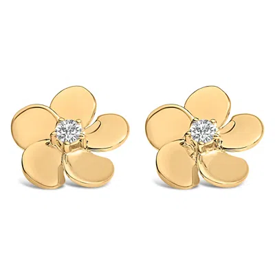 HAUS OF BRILLIANCE 10K WHITE GOLD 1/3 CTTW LAB GROWN DIAMOND FLOWER PETAL STUD EARRINGS