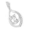 Haus Of Brilliance 10k White Gold 1/4 Cttw Brilliant-cut Round Diamond Spiral Link 18" Pendant Necklace In White