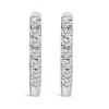 Haus Of Brilliance 10k White Gold 1/4 Cttw Diamond Double Sided Huggie Hoop Earrings In White