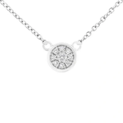 Haus Of Brilliance 10k White Gold 1/4 Cttw Diamond Flower Pendant Necklace