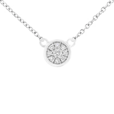 Haus Of Brilliance 10k White Gold 1/4 Cttw Diamond Flower Pendant Necklace