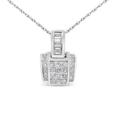 Haus Of Brilliance 10k White Gold 1/4 Cttw Diamond Modern Bezel-set Solitaire Pendant Necklace