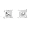 Haus Of Brilliance 10k White Gold 1/5 Cttw Invisible Set Princess-cut Diamond Stud Earrings In White