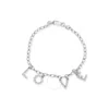 Haus Of Brilliance 10k White Gold 1/6 Cttw Diamond "love" Charm Cable Chain Bracelet (h-i Color
