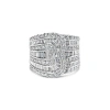 Haus Of Brilliance 10k White Gold 2 1/2 Cttw Diamond Multi-row Bypass Ring In Brown