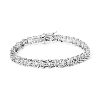 Haus Of Brilliance 10k White Gold 2 Cttw Diamond Fan-shaped Link Tennis Bracelet