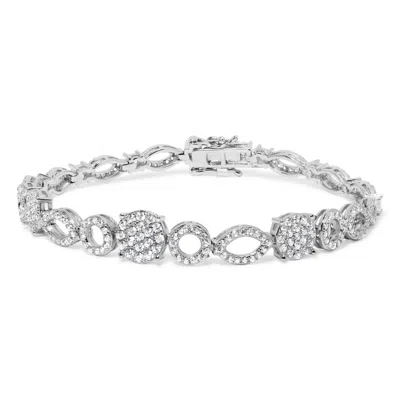 Haus Of Brilliance 10k White Gold 3.00 Cttw Diamond Link Bracelet In Metallic