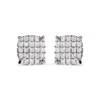 Haus Of Brilliance 10k White Gold 3/4 Cttw Princess Diamond Composite Open Frame Stud Earrings In White