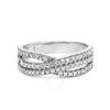Haus Of Brilliance 10k White Gold 3/4 Cttw Princess Natural Diamond Split Shank And Weave Band Ring In White