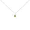 Haus Of Brilliance 10k White Gold 5x3mm Yellow Peridot And Diamond Accent Halo Octagonal Shape Penda In Multi