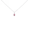 Haus Of Brilliance 10k White Gold 5x3mm Gemstone And Diamond Accent Halo Oval Shape 18" Pendant Necklace In Multi