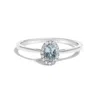 Haus Of Brilliance 10k White Gold 5x3mm Oval Blue Aquamarine And Diamond Accent Halo Ring (i-j Color In Silver