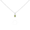 Haus Of Brilliance 10k White Gold 5x3mm Yellow Peridot And Diamond Accent Halo Octagonal Shape Penda In White
