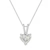 Haus Of Brilliance 10k White Gold Diamond 3 Stone Trio Heart Stud Earring In White