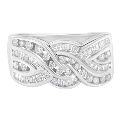 Haus Of Brilliance 10k White Gold Diamond Bypass Ring