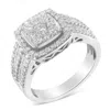 Haus Of Brilliance 10k White Gold Diamond Cluster Ring In White