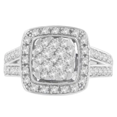Haus Of Brilliance 10k White Gold Diamond Cluster Ring