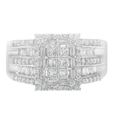 Haus Of Brilliance 10k White Gold Diamond Cluster Ring