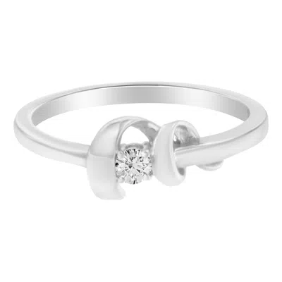 Haus Of Brilliance 10k White Gold Diamond Promise Ring