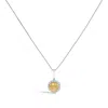 Haus Of Brilliance 10k White Gold Opal And 1/10 Cttw Diamond Accent Halo Pendant Necklace In Metallic
