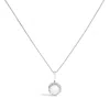 Haus Of Brilliance 10k White Gold Pearl And 1/10 Cttw Diamond Accent Halo Pendant Necklace In Metallic