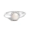 Haus Of Brilliance 10k White Gold Pearl And 1/10 Cttw Diamond Halo Ring In Metallic