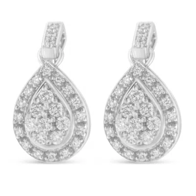 Haus Of Brilliance 10k White Gold Round Cut Diamond Earrings