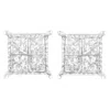 Haus Of Brilliance 10k White Gold Square Earrings With Princess Cut Diamond In White