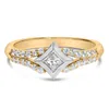 Haus Of Brilliance 10k Yellow And White Gold 1/2 Carat Tdw Starra Solitaire Diamond Ring(h-i,si2-i1) In Multi