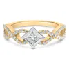 Haus Of Brilliance 10k Yellow And White Gold 5/8 Carat Tdw Starra Solitaire Diamond Ring(h-i,si2-i1) In Multi
