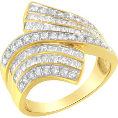 Haus Of Brilliance 10k Yellow Gold Diamond Bypass Ring