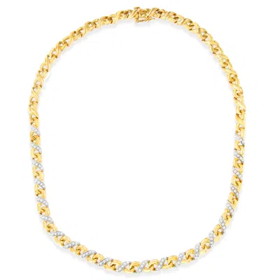 Haus Of Brilliance 10k Yellow Gold 1 Cttw Diamond Riviera Statement Pendant Necklace
