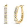 Haus Of Brilliance 10k Yellow Gold 1.0 Cttw Alternating Diamond "u" Hoop Earrings (i-j Color In Yellow