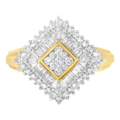 Haus Of Brilliance 10k Yellow Gold 1.0 Cttw Diamond Ballerina Ring